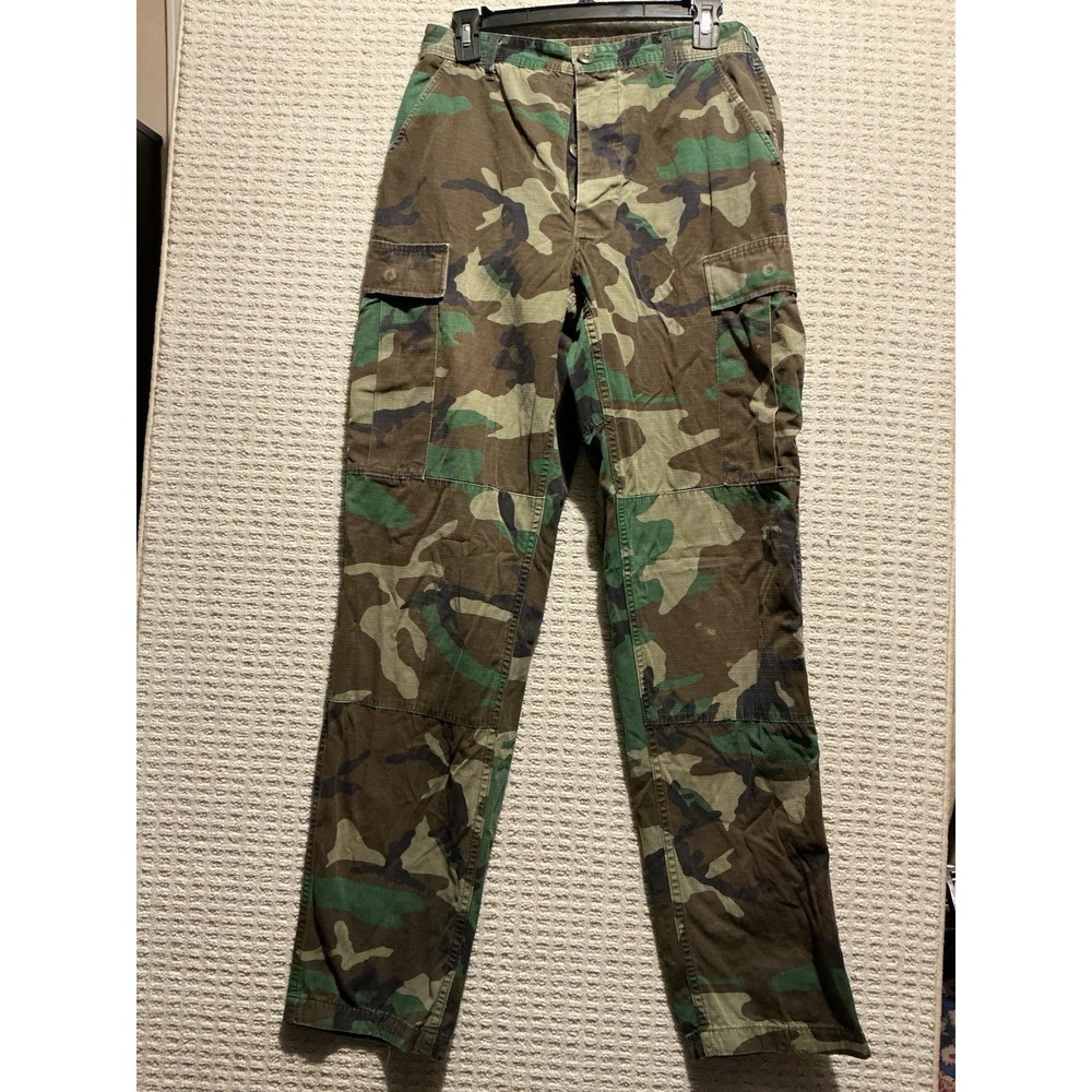 American Apparel Hot Weather Woodland Camo PANTS VTG BDU 8415 01 184 1347 28x33
